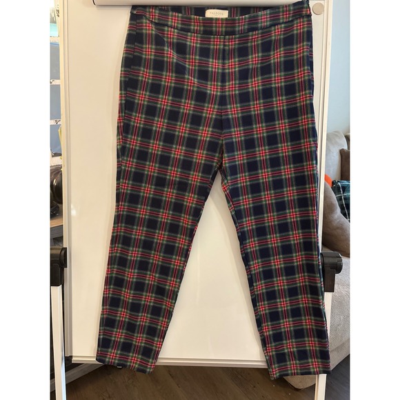 Talbots Pants - Talbots‎ women's 14 pants plaid Green blue red straight leg